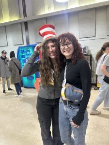 Alumni reconnecting.